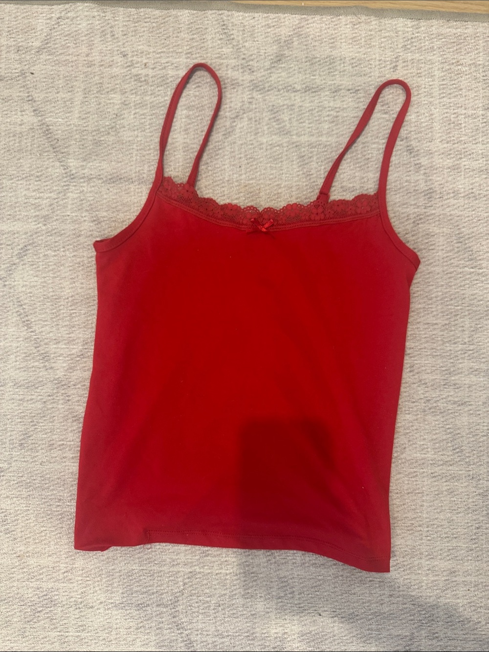 Red ardene lace tank